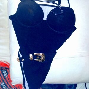 Swim Chicsea Western Buckle Underwired One Piece Swimsuit